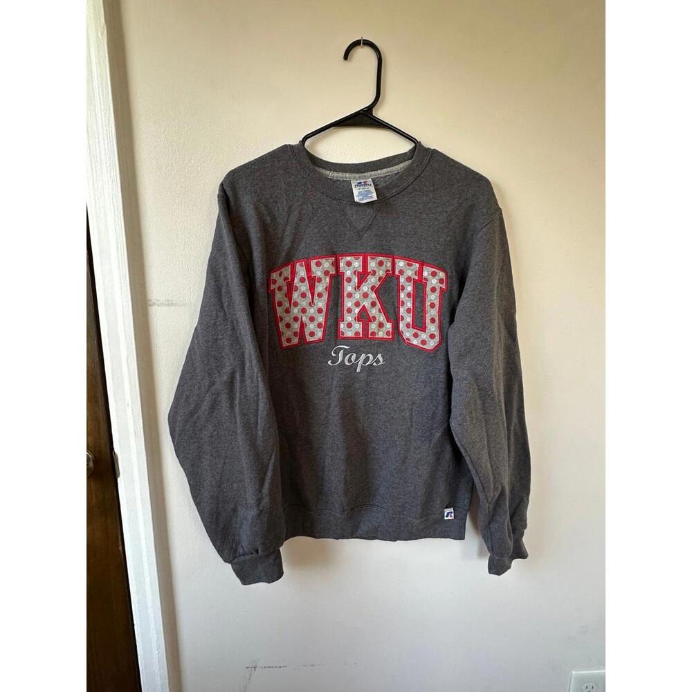 WKU Embroidered Polkadot Crewneck Sweater